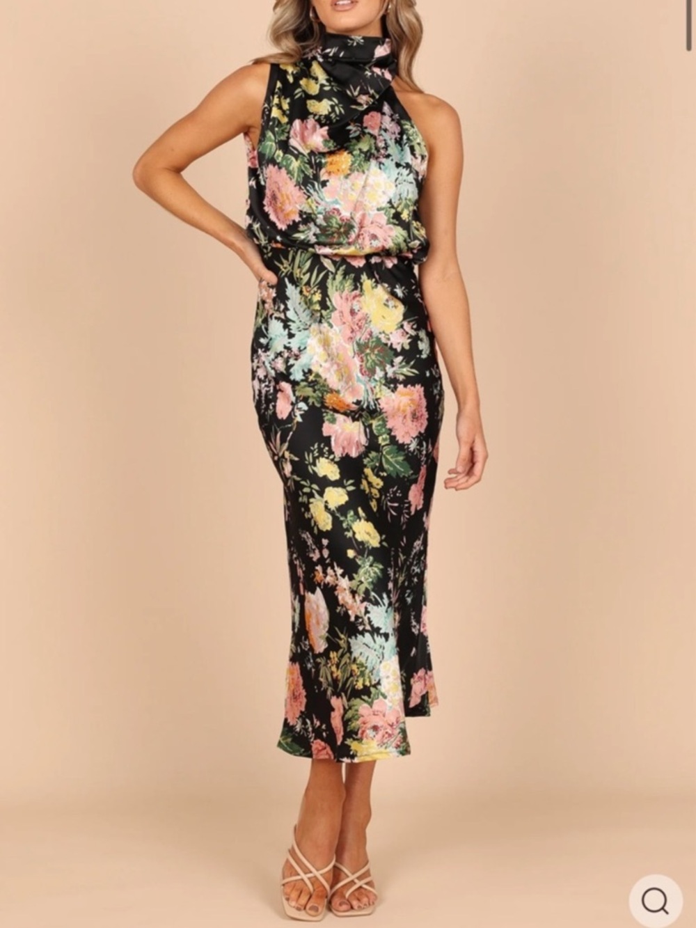 Petal + Pup Floral High Neck Sleeveless Dress US Size S Gown Wedding Guest
